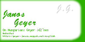 janos geyer business card